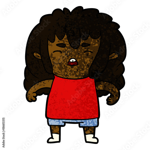 cartoon angry kid