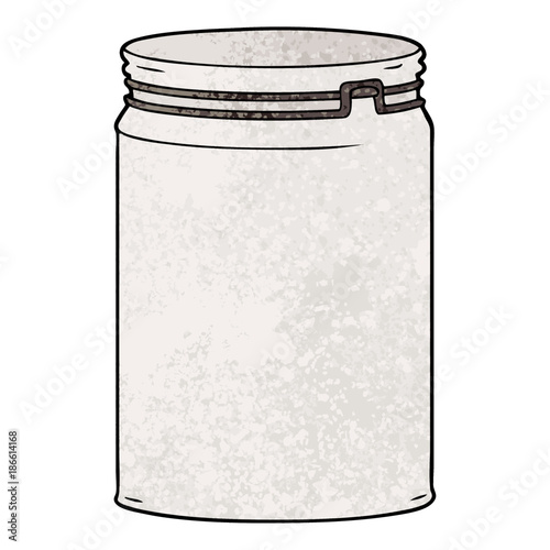 cartoon empty glass jar
