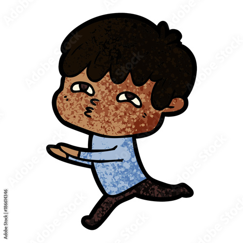 cartoon curious man