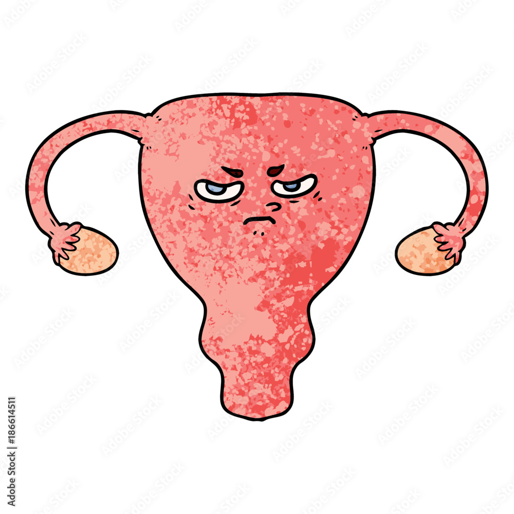 Angry uterus cartoon