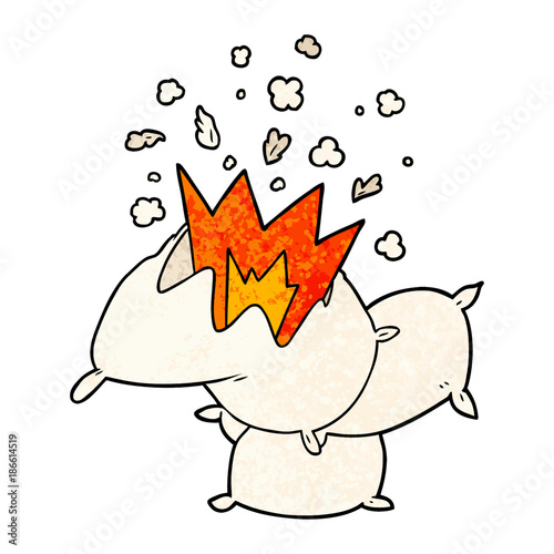 cartoon pillow fight