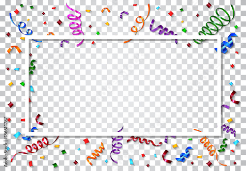 Colorful Confetti on White Background