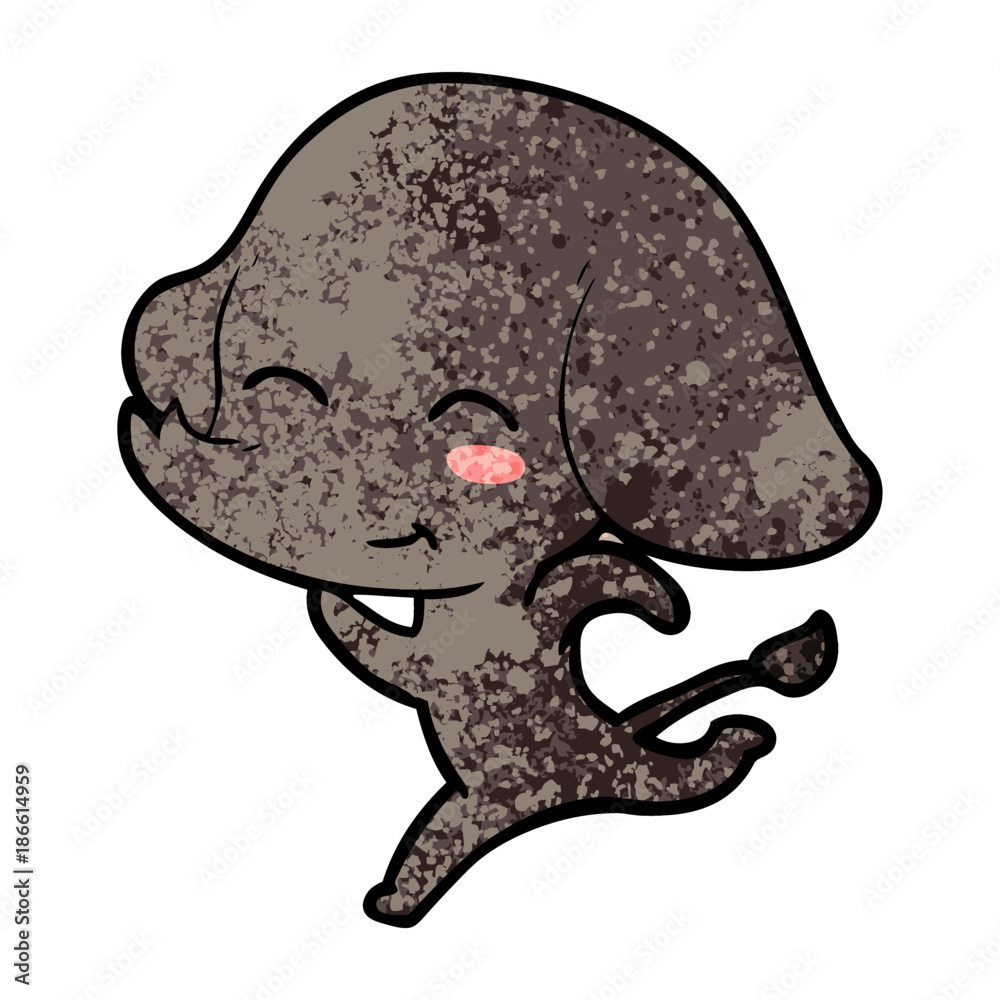 cute cartoon elephant running cute cartoon elephant running
