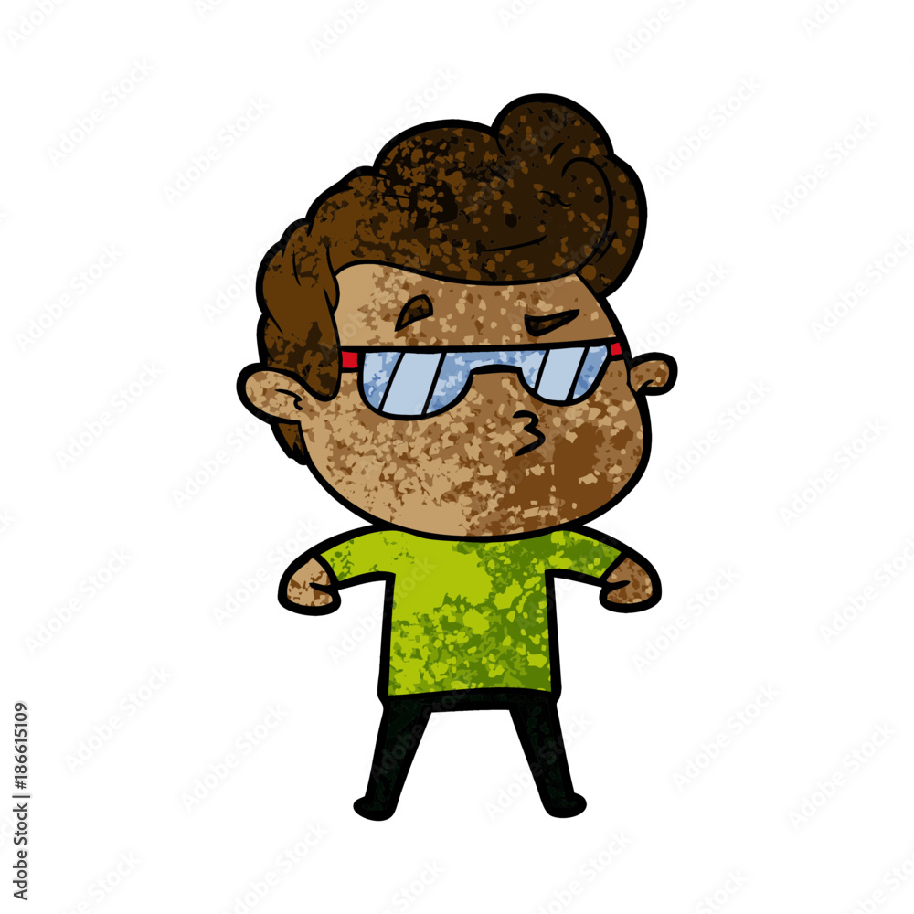 cartoon cool guy