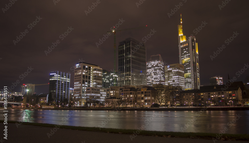 Panorama of the city of Frankfurt, in Germany