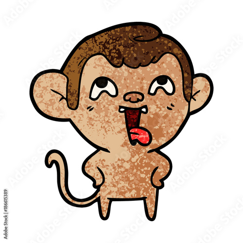 crazy cartoon monkey