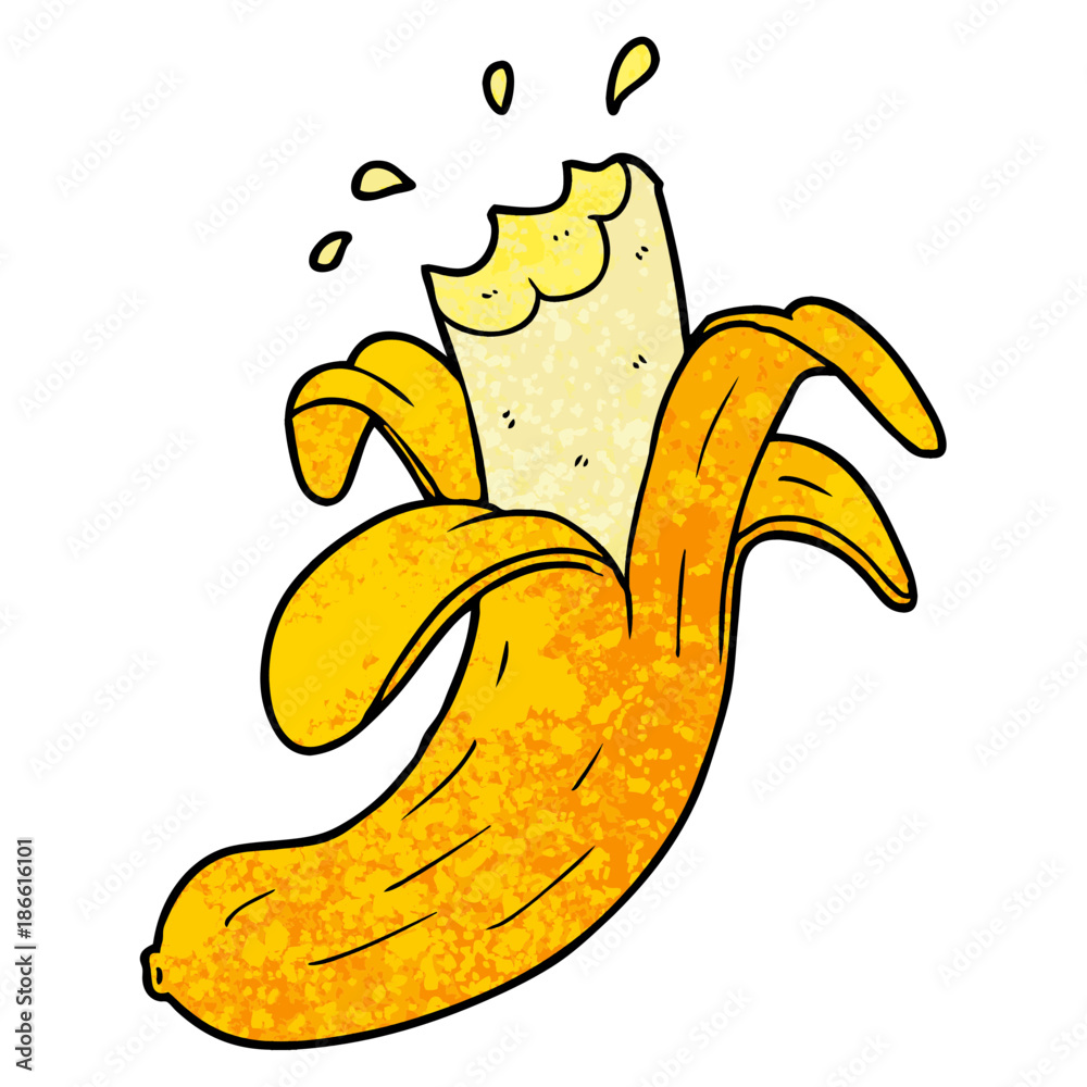 cartoon bitten banana cartoon bitten banana