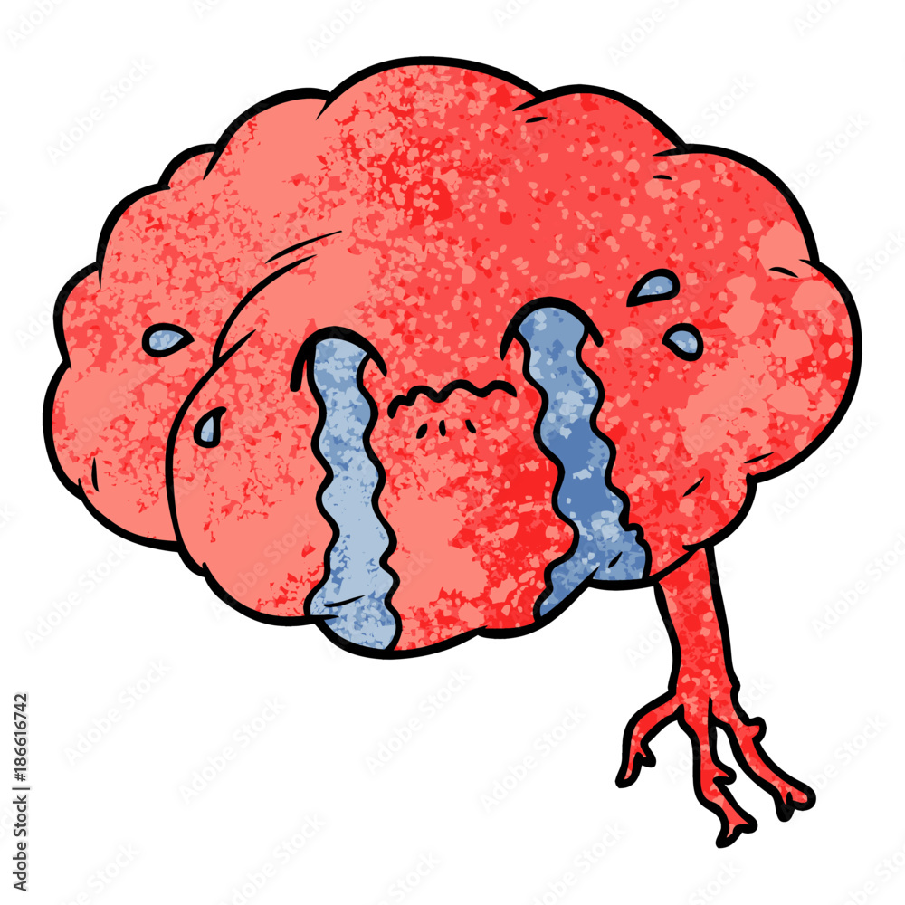 cartoon brain with headache cartoon brain with headache