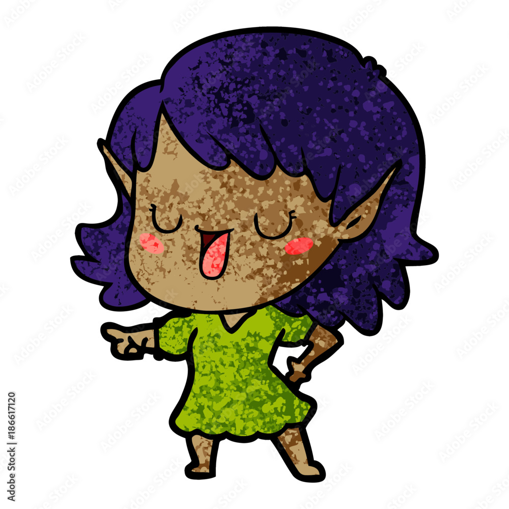 cartoon elf girl cartoon elf girl