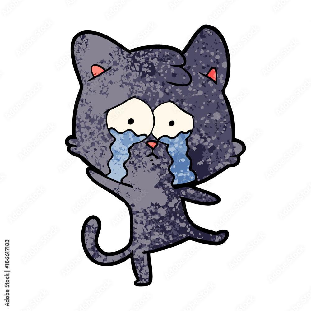 cartoon crying cat cartoon crying cat