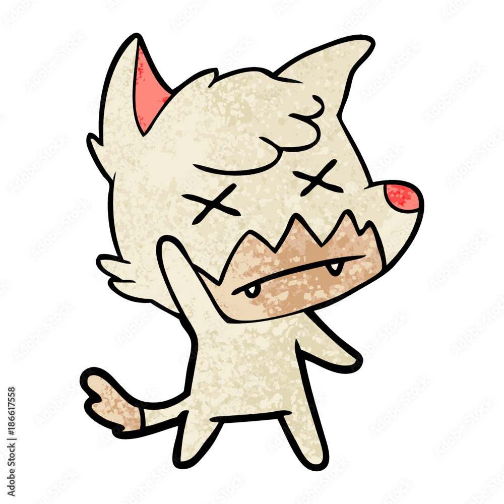 cartoon dead fox