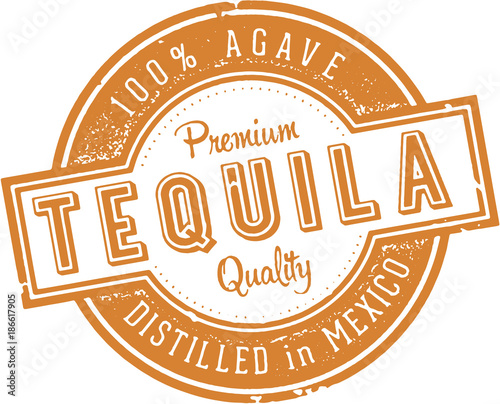 Vintage Tequila Alcoholic Spirits Stamp