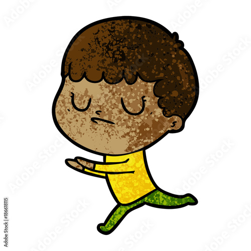 cartoon grumpy boy