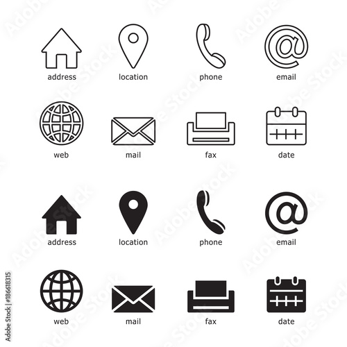 web icons for business, vector photo
