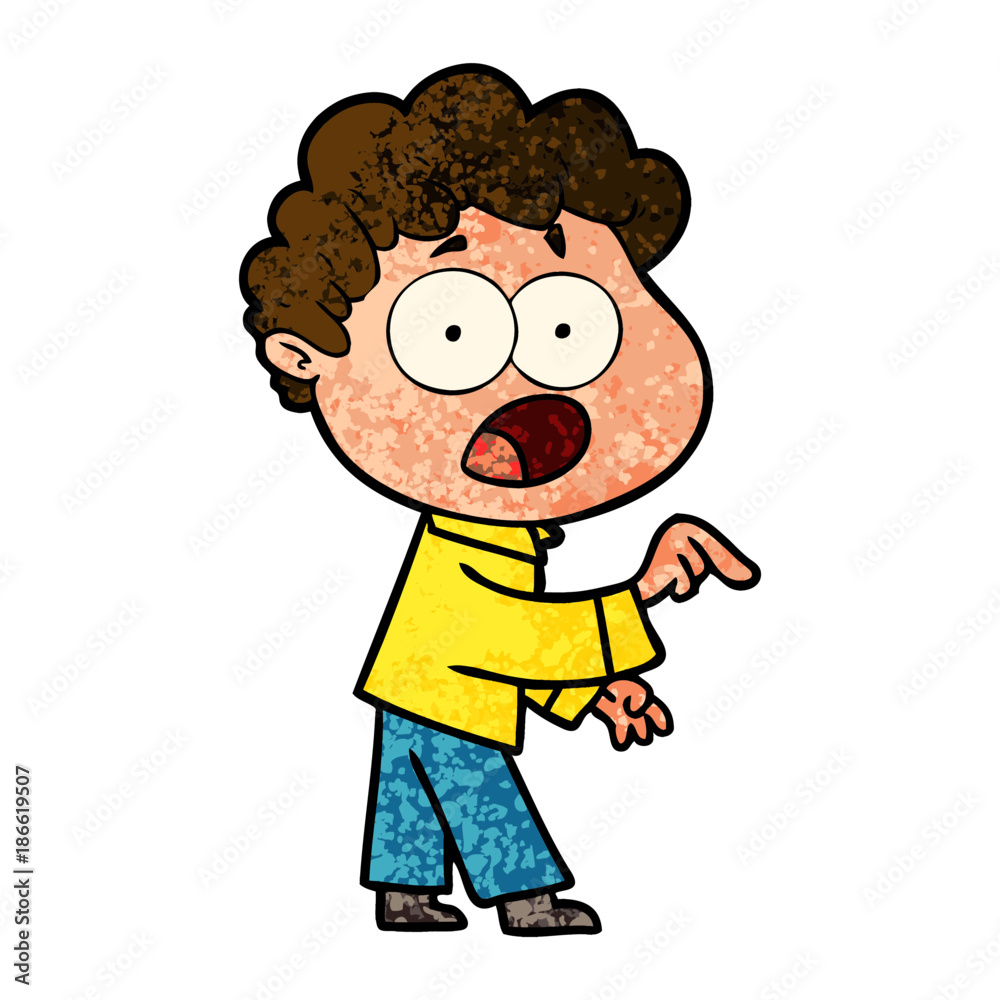 cartoon man gasping in surprise