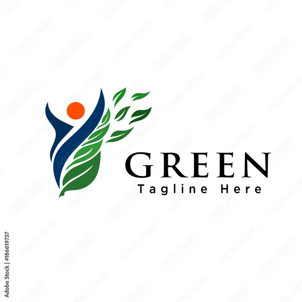 Fototapeta premium human Natural health logo