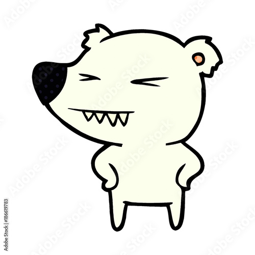 angry polar bear cartoon