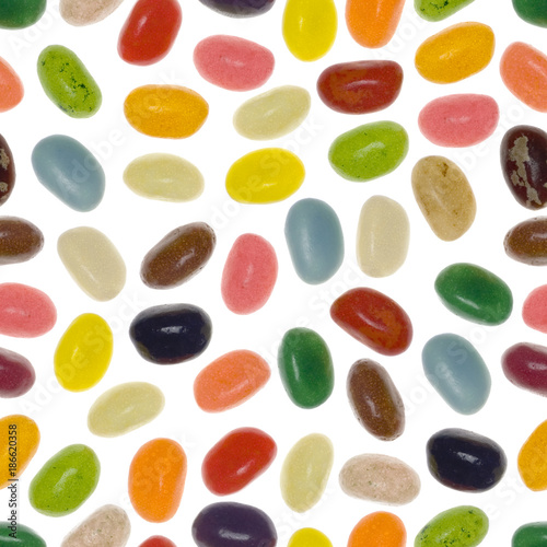 Seamless pattern of assorted jelly beans