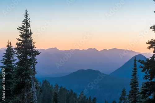 Blue Mountain Ridge at Sunset