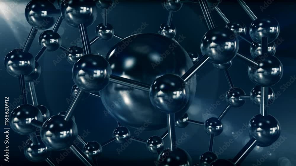 3d molecule structure abstract shapes background