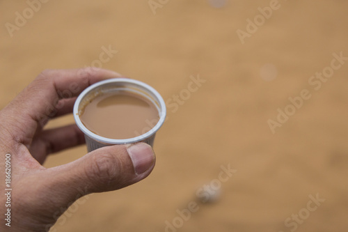 india tea in hand