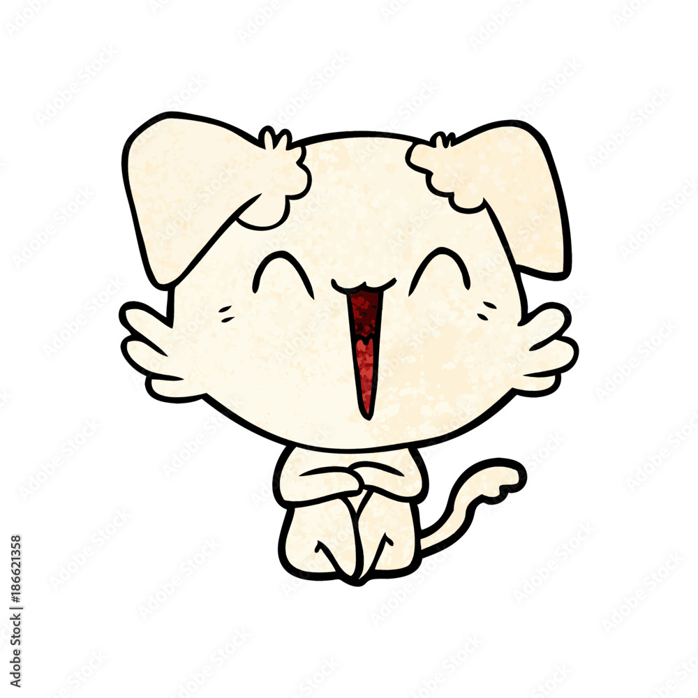 happy little dog cartoon happy little dog cartoon