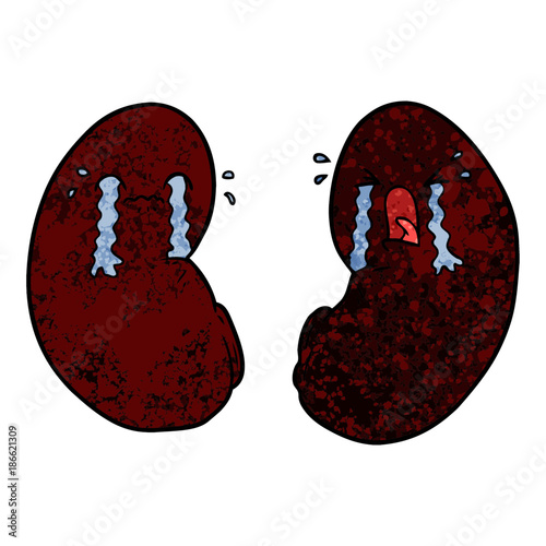 cartoon kidneys crying