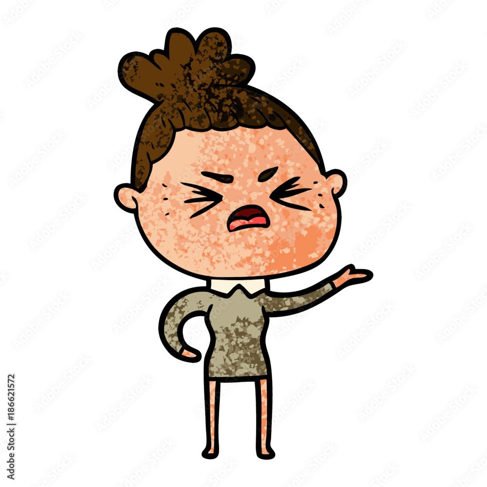 cartoon angry woman cartoon angry woman