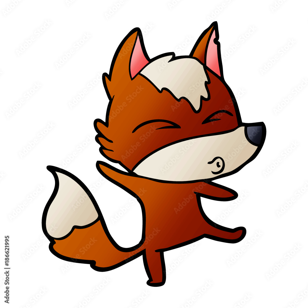 Obraz fox cartoon character