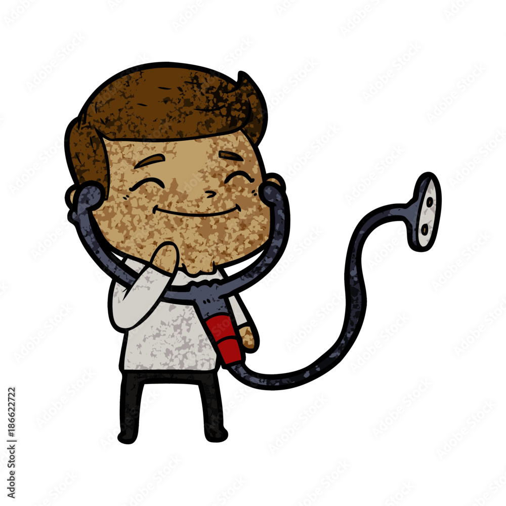 Fototapeta premium happy cartoon doctor