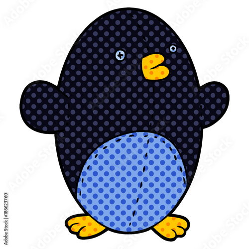 cartoon stuffed toy penguin