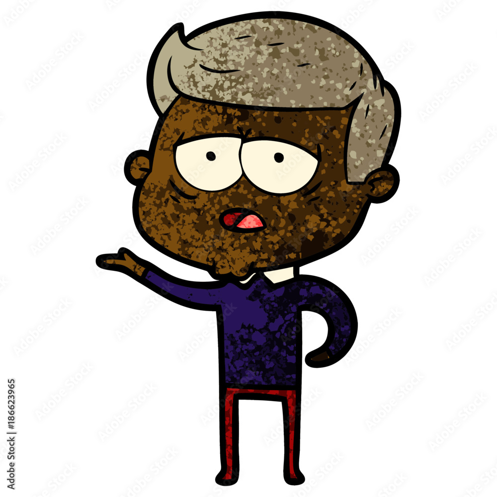 Obraz premium cartoon tired man