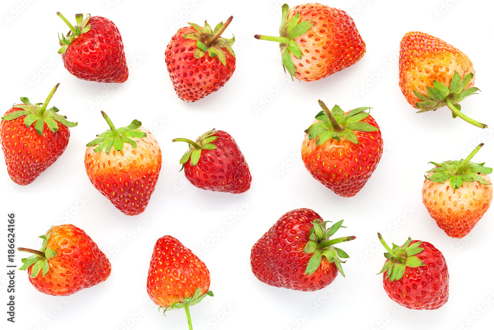 Strawberry isolated on white background.