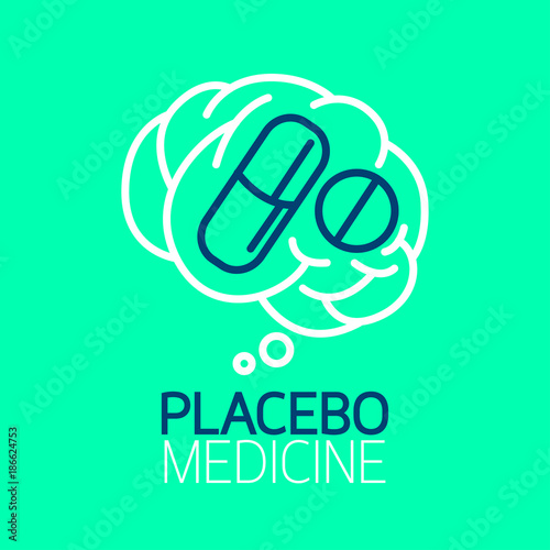 placebo medicine vector logo illustration