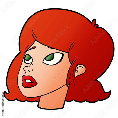 cartoon redhead girl