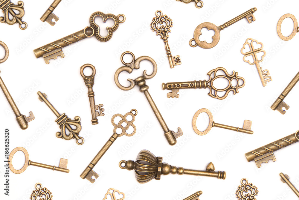 Background of Antique Skeleton Keys Background of Antique Skeleton Keys