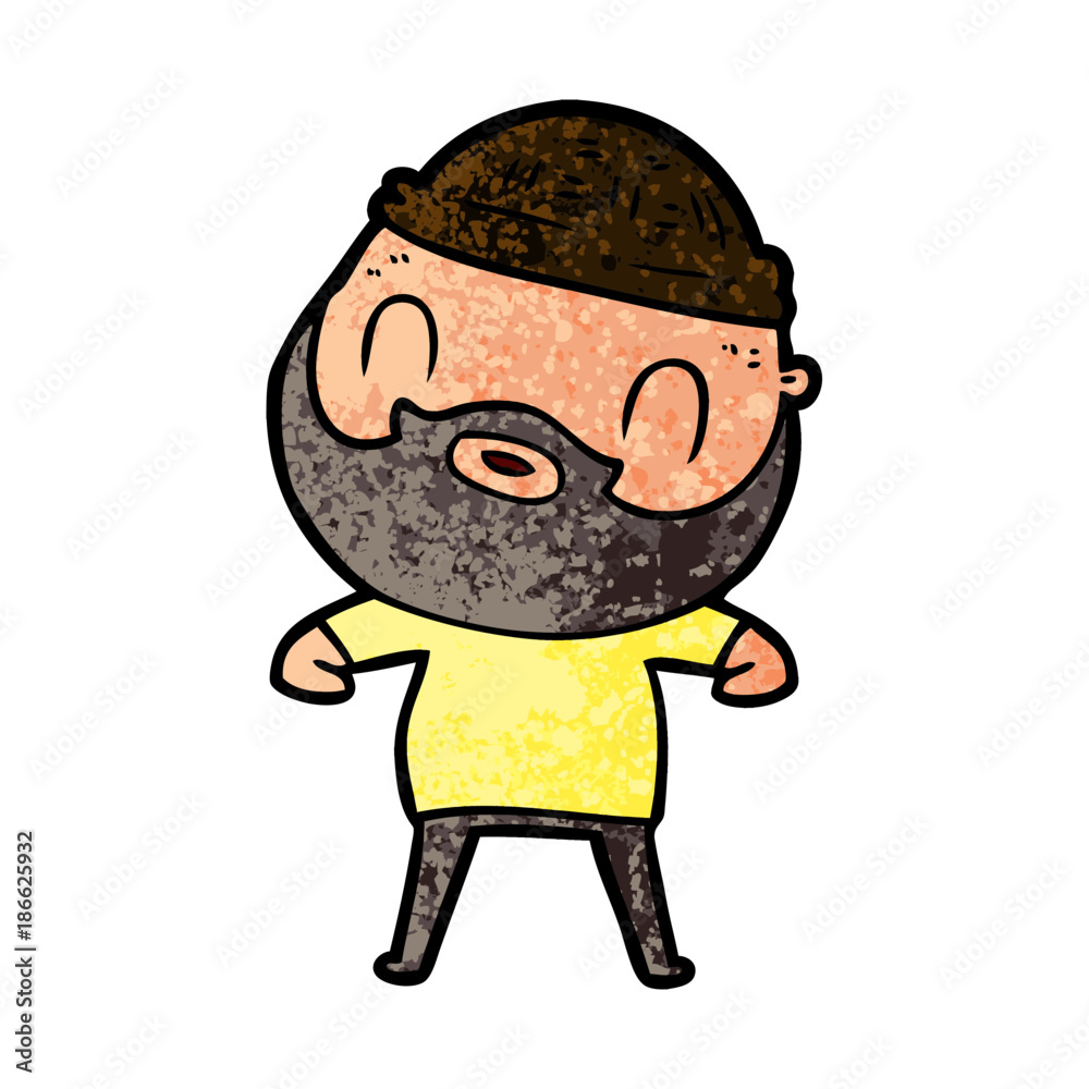 cartoon bearded man cartoon bearded man