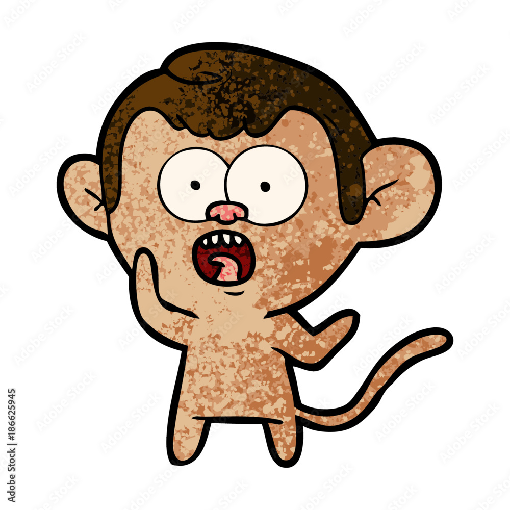 cartoon shocked monkey cartoon shocked monkey