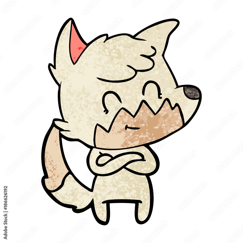 cartoon happy fox cartoon happy fox