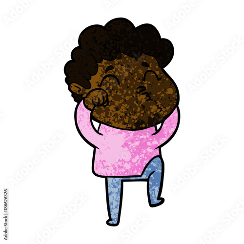 cartoon man pouting
