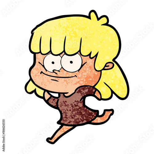 cartoon smiling woman