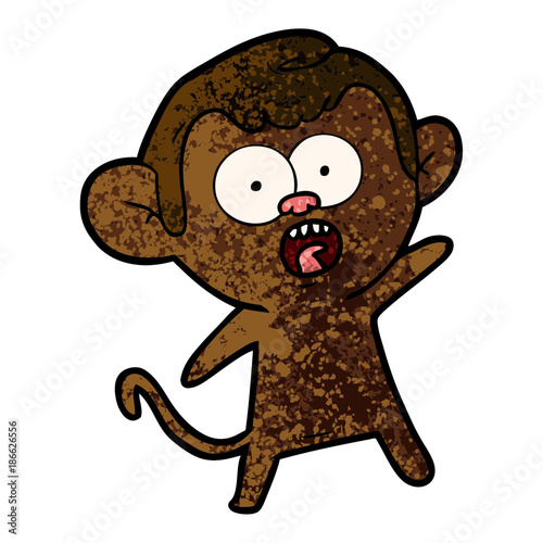 cartoon shocked monkey