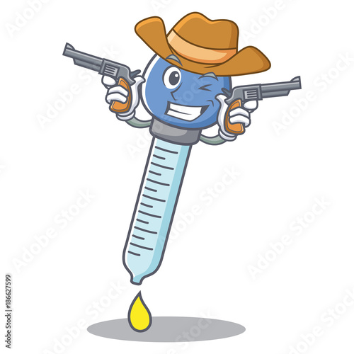 Cowboy dropper character cartoon style
