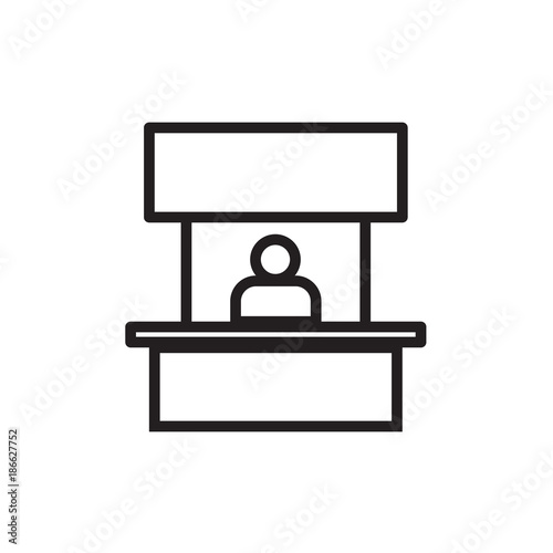 Sales booth icon Vector illustration, EPS10 .