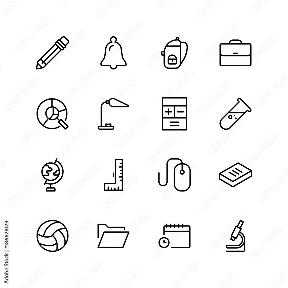 Fototapeta premium Flat icon set