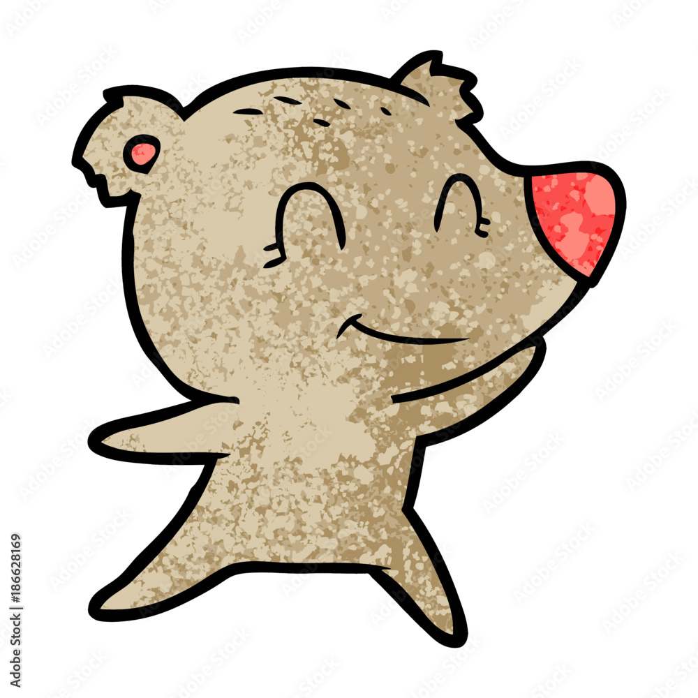 Obraz premium friendly bear cartoon
