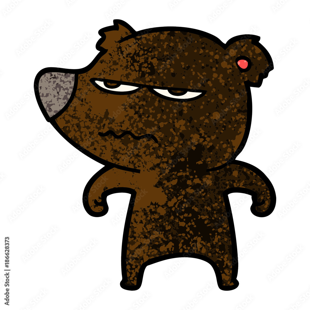 Fototapeta premium annoyed bear cartoon