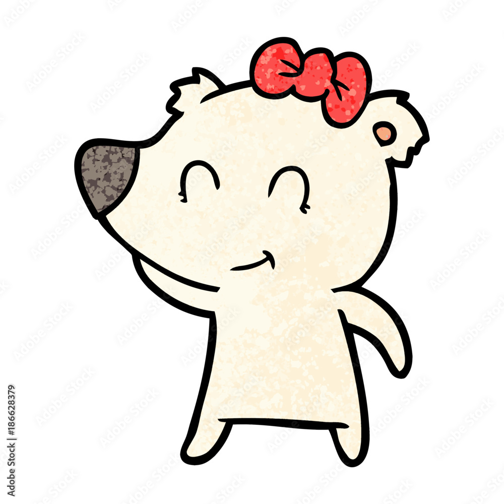 happy polar bear cartoon happy polar bear cartoon