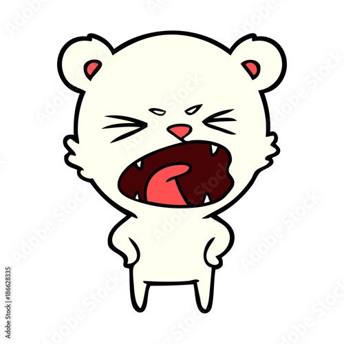 angry polar bear cartoon