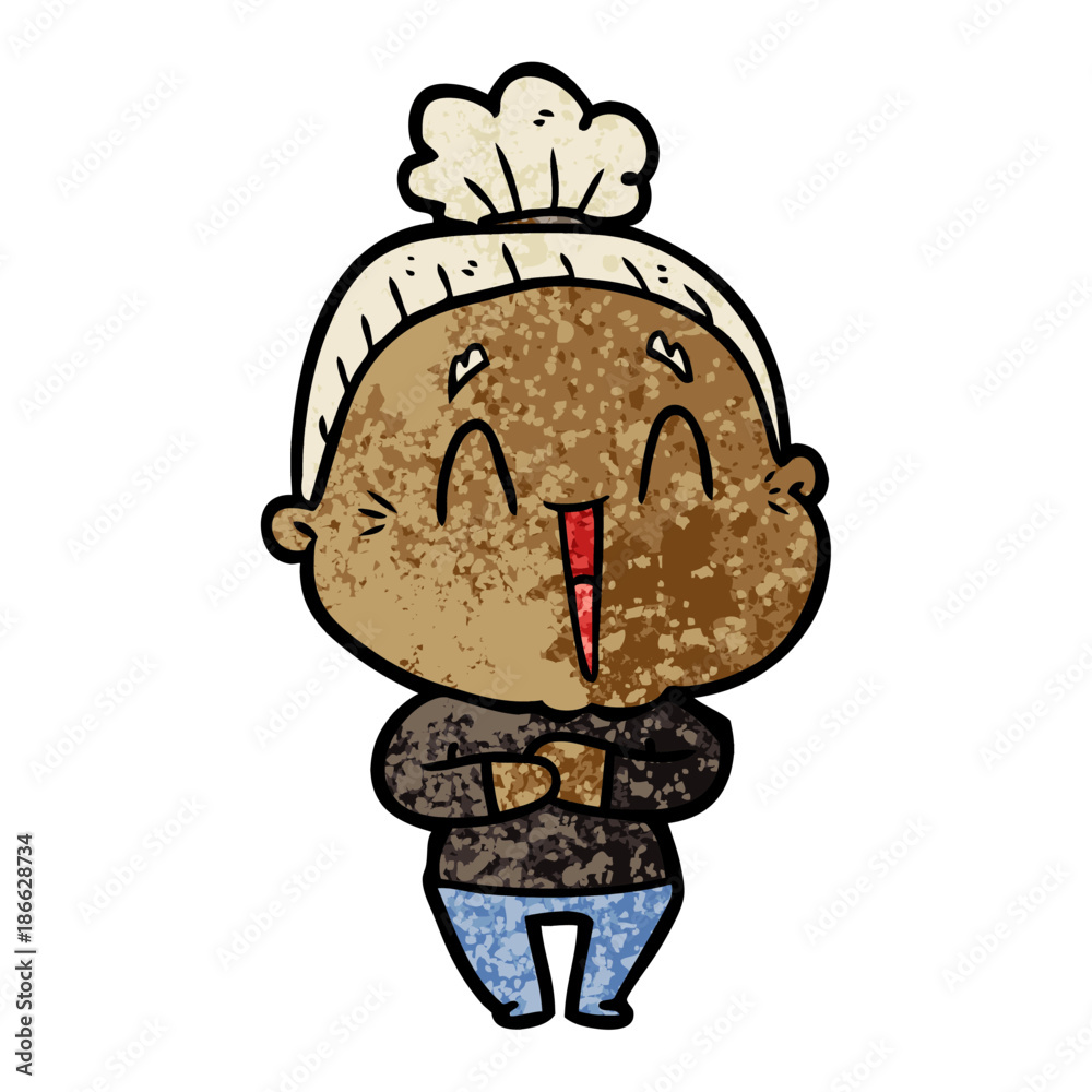 cartoon happy old lady cartoon happy old lady